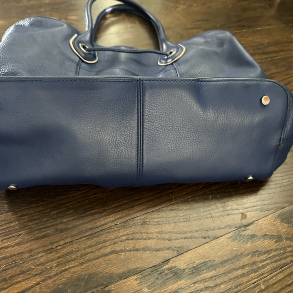 Cole Haan “Reiley” Large Summer Night Blue Leather Tote - Picture 2 of 7